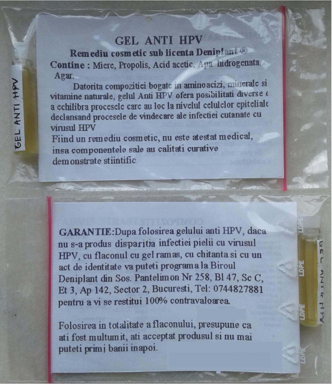 Solutie anti HPV -pentru afectiuni produse de virusul HPV