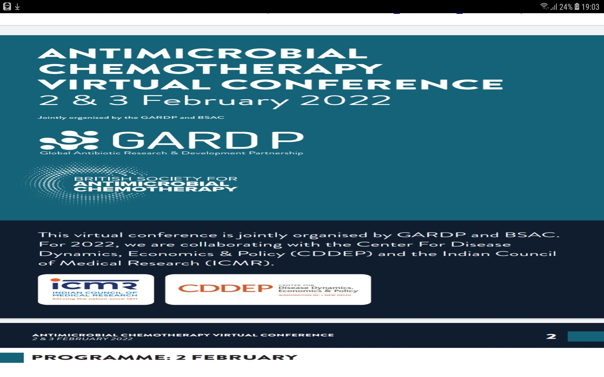 Chimioterapie antimicrobiana – Conferinta virtuala – 02.02.22